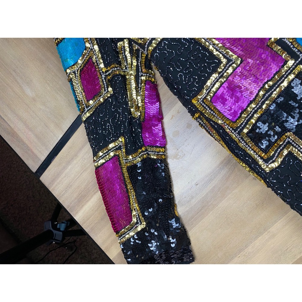 Carina Sequin Beaded Jacket Party Cocktail Evening Coat Small - Picture 14 of 15